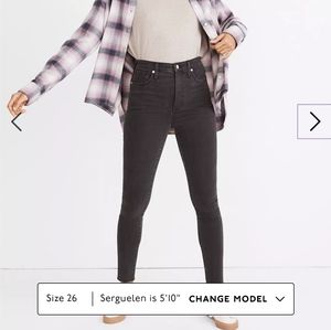 NWOT Madewell 11" high-rise skinny jeans in Lunar wash